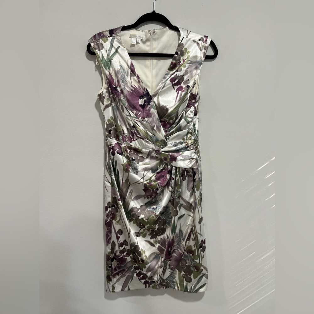 London times silky shiny floral dress